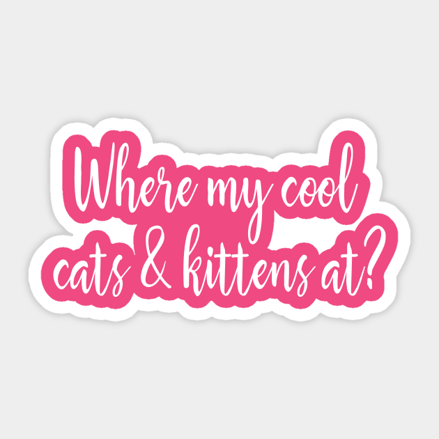 Cool cats Sticker by TheLeopardBear